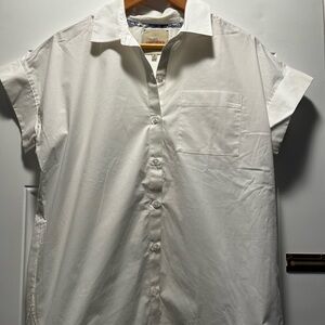 Elegant White Women's Button Down Shirt